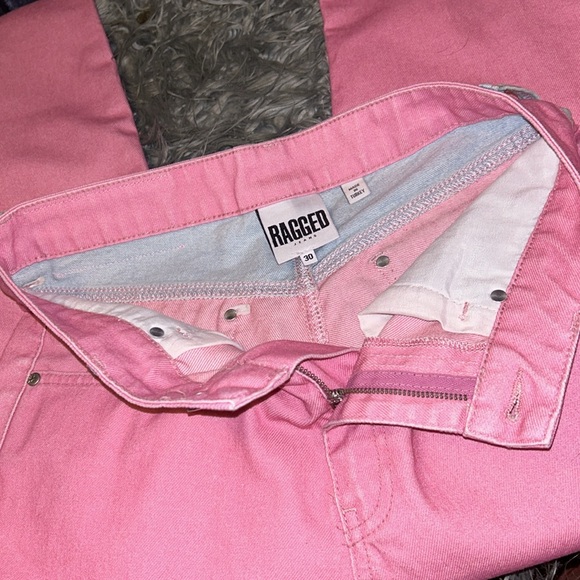 The RAGGED Priest Jeans Pink/Rose Color-block StraightLeg Denim FREE PEOPLE Sz30 - Picture 11 of 16